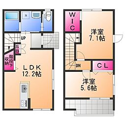フォレストメゾン高石 2LDKの間取図画像