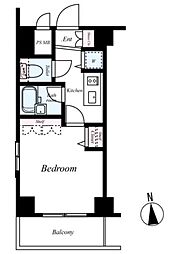 ベルグレードＭ 7階1Kの間取り