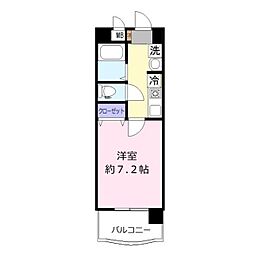 ベラヴィスタ 8階1Kの間取り