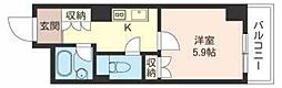 エスティメゾン川崎 1Kの間取図画像