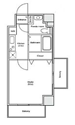 ベルペトラ 1Kの間取図画像