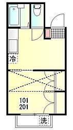 ｓａｉｌｉｎｇ 1階1DKの間取り
