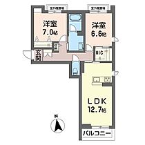 シャーメゾン甲運 00301 ｜ 山梨県甲府市川田町752-3、751-1（賃貸マンション2LDK・3階・64.57㎡） その2