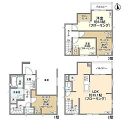 Kolet市川原木 1階2SLDKの間取り