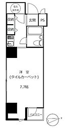 パラシオン浜松町 1Kの間取図画像