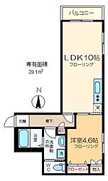 FOURSENSEKAMAKURA 1LDKの間取図画像
