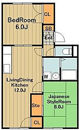 グレース 2LDKの間取図画像