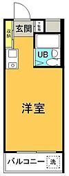 クリスタル南阿佐ヶ谷パート1 ワンルームの間取図画像