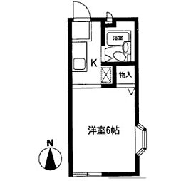 サンリバー1130 1Kの間取図画像