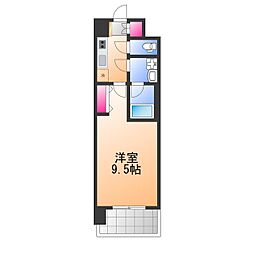 スプランディッド堺東III 1Kの間取図画像