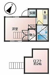 シャトリエ8 1Kの間取図画像