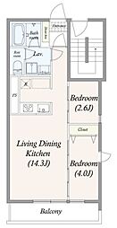 間取図画像 2LDK
