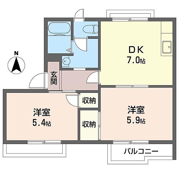 グリーンパレス　松木　Ａ 00201｜埼玉県さいたま市緑区松木１丁目(賃貸アパート2DK・2階・41.00㎡)の写真 その2