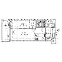阪急神戸本線 西宮北口駅 徒歩9分の賃貸マンション 3階1LDKの間取り