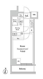 トラック両国 5階1Kの間取り