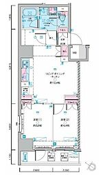 ジェノヴィア浅草4スカイガーデン 2LDKの間取図画像