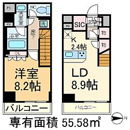 JR京浜東北・根岸線 王子駅 徒歩5分の賃貸マンション 15階1LDKの間取り