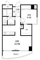 鶴見ワンダーランド 1LDKの間取図画像