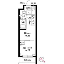 (仮称)プラチナスクエア赤羽 3階1DKの間取り