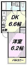 西武新宿線 南大塚駅 徒歩4分の賃貸アパート 3階1DKの間取り