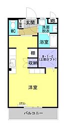 (仮称)都城天神町YマンションII 1Kの間取図画像