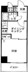 ライオンズマンション板橋中丸町 1Kの間取図画像