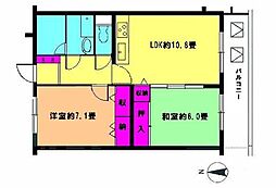 湘南アイランドコースト 2LDKの間取図画像