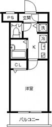 スカイコート都立家政EAST 1Kの間取図画像