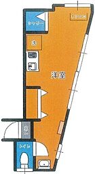 第一ジュンハイツ 2階ワンルームの間取り
