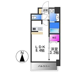 Osaka Metro中央線 緑橋駅 徒歩7分の賃貸マンション 9階1LDKの間取り