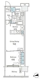 スカイグランデ津田沼 5階1LDKの間取り