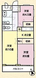 ラプラージュ 2LDKの間取図画像
