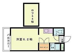 ピナクル塩原 ワンルームの間取図画像