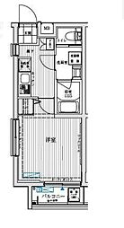 リライア烏山 2階1Kの間取り