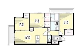 イリュージア 2階3LDKの間取り