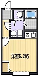 アドバンスIII 1階ワンルームの間取り