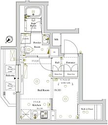 AXAS西巣鴨 3階ワンルームの間取り
