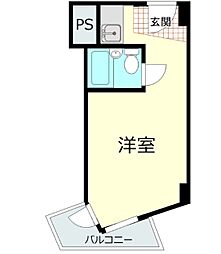 インペリアル御茶の水 3階ワンルームの間取り