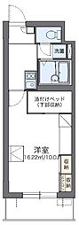 レオパレスパルコートC 1Kの間取図画像