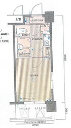 東急池上線 戸越銀座駅 徒歩4分の賃貸マンション 11階1Kの間取り
