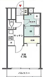 池袋グリーンコーポ 1Kの間取図画像