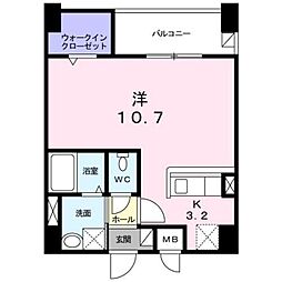 ホーメイ ビルディング 2階ワンルームの間取り