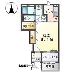 (仮称)大和市深見台新築アパート 1Kの間取図画像