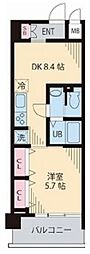 ルーチェ茗荷谷 1DKの間取図画像