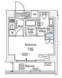 メゾン・クロイゾン 3階1Kの間取り