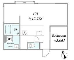 ｔｒｉａｓ341 4階1LDKの間取り