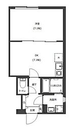 D-STYLE東武練馬 1DKの間取図画像