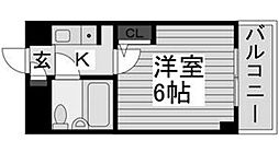 メゾン行徳 1Kの間取図画像