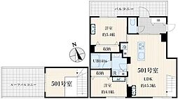 Aglaia品川中延 2LDKの間取図画像