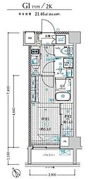 BRIZZ鶴見本町通MAXIV 2Kの間取図画像